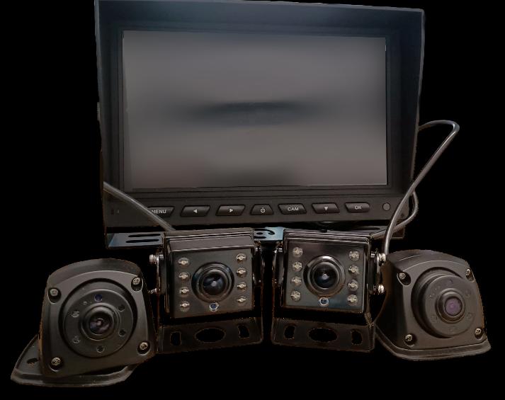 Sistema WAY WatchUp: monitor Quad AHD 9 pollici e quattro telecamere HD per la sicurezza dei mezzi operativi